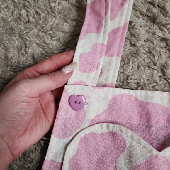 My Violet Pink Cow Print Overalls - Picture 5 of 7